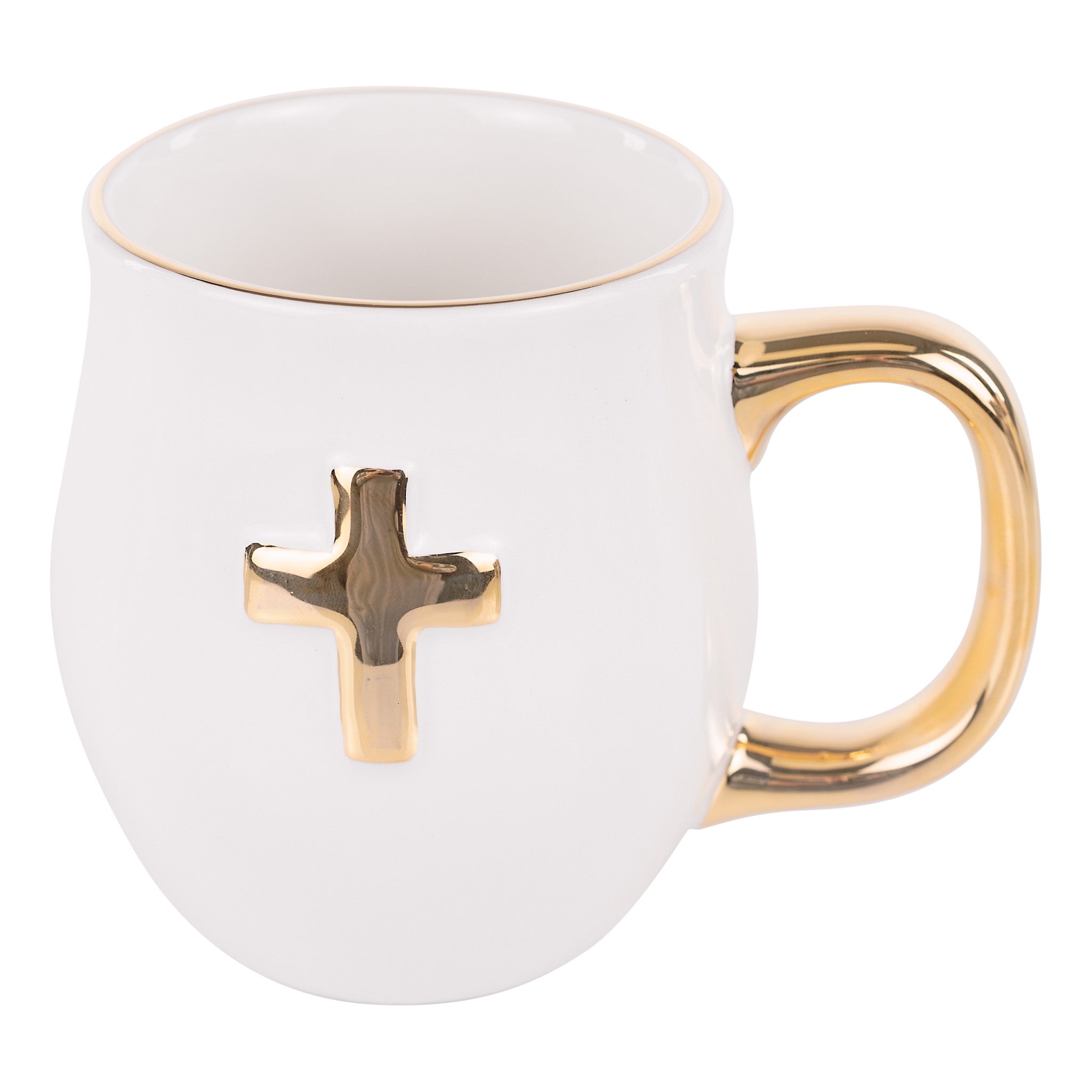 Honor Faith with a Gold Cross Mug – GLORY HAUS