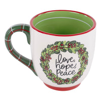 Love, Hope, Peace Red Bird Mug