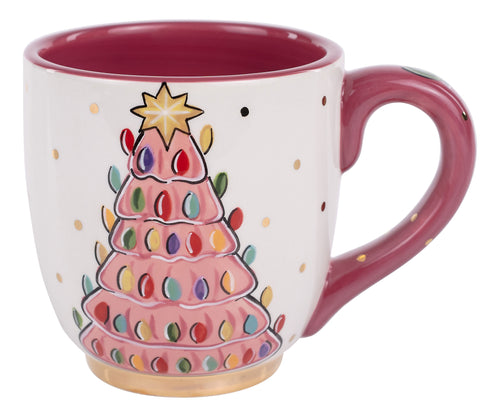 Vintage Pink Tree Mug