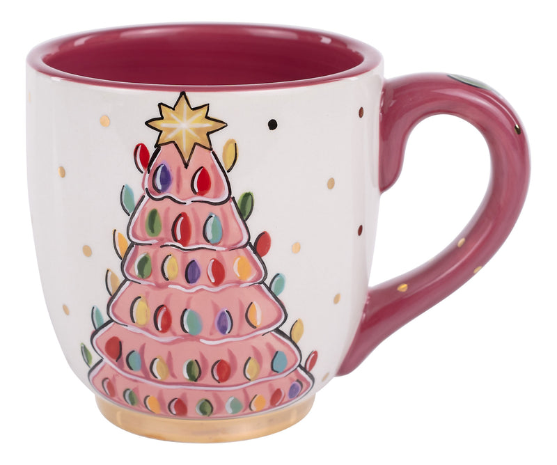 Vintage Pink Tree Mug