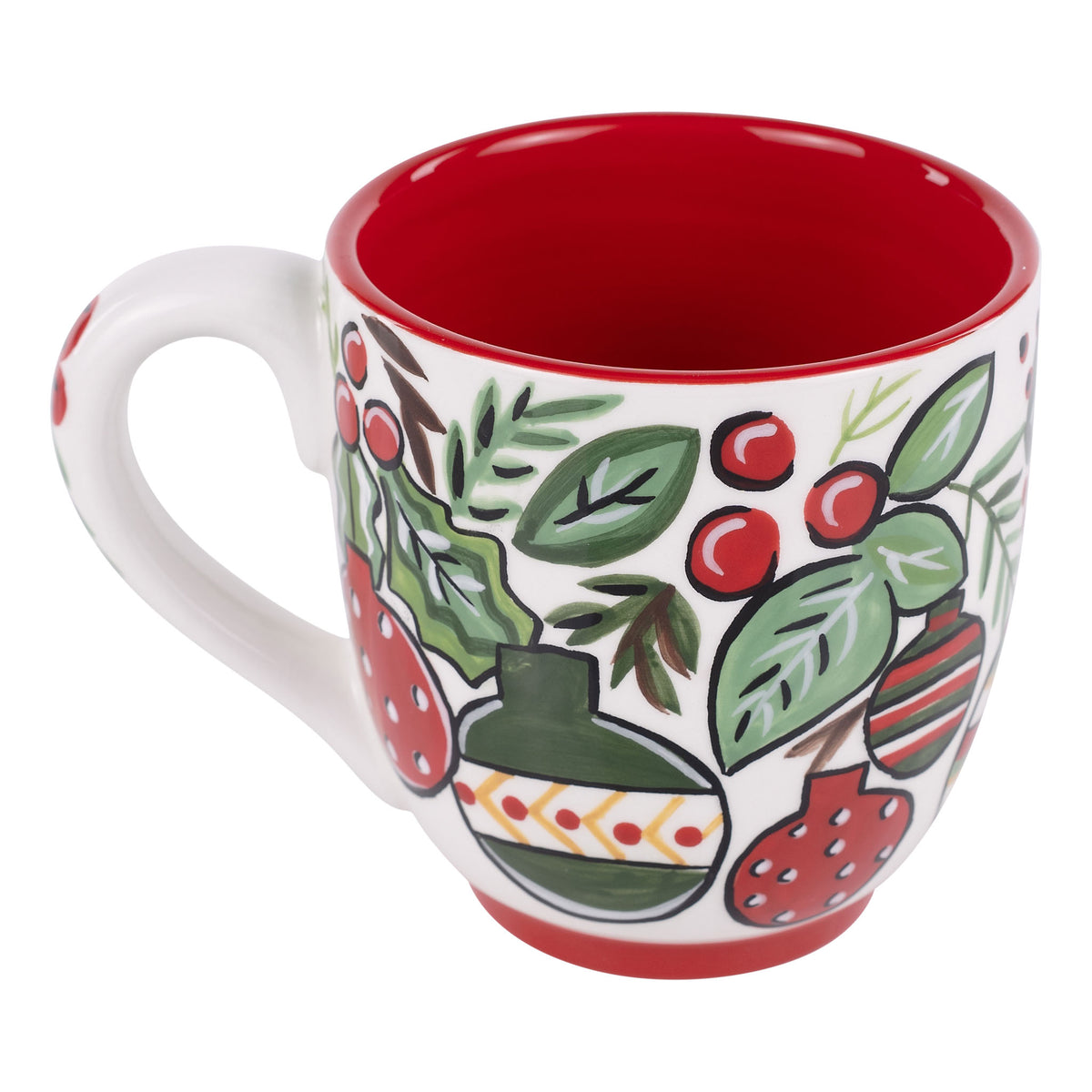 Ornaments and Holly Classic Christmas Mug