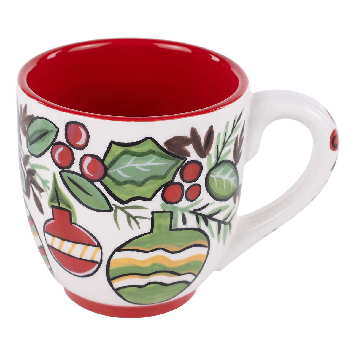 Ornaments and Holly Classic Christmas Mug