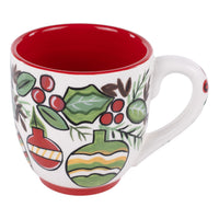 Ornaments and Holly Classic Christmas Mug