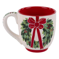Red Bow Wreath Mug