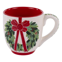 Red Bow Wreath Mug