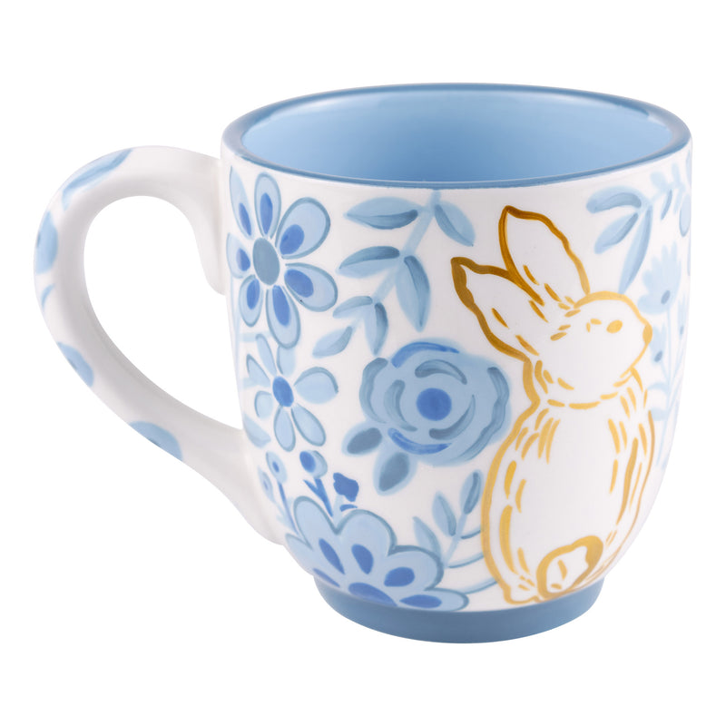 Blue Blossom Bunny Mug