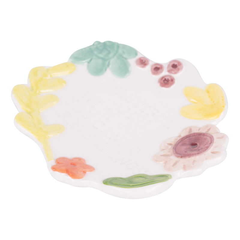Beautiful Girl Flower Trinket Tray