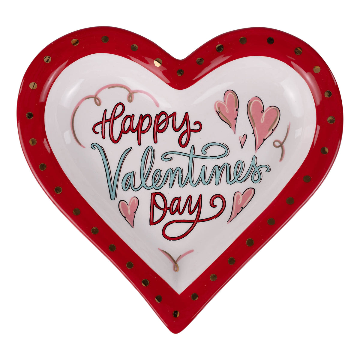 Vintage Valentine's Day Heart Trinket Tray