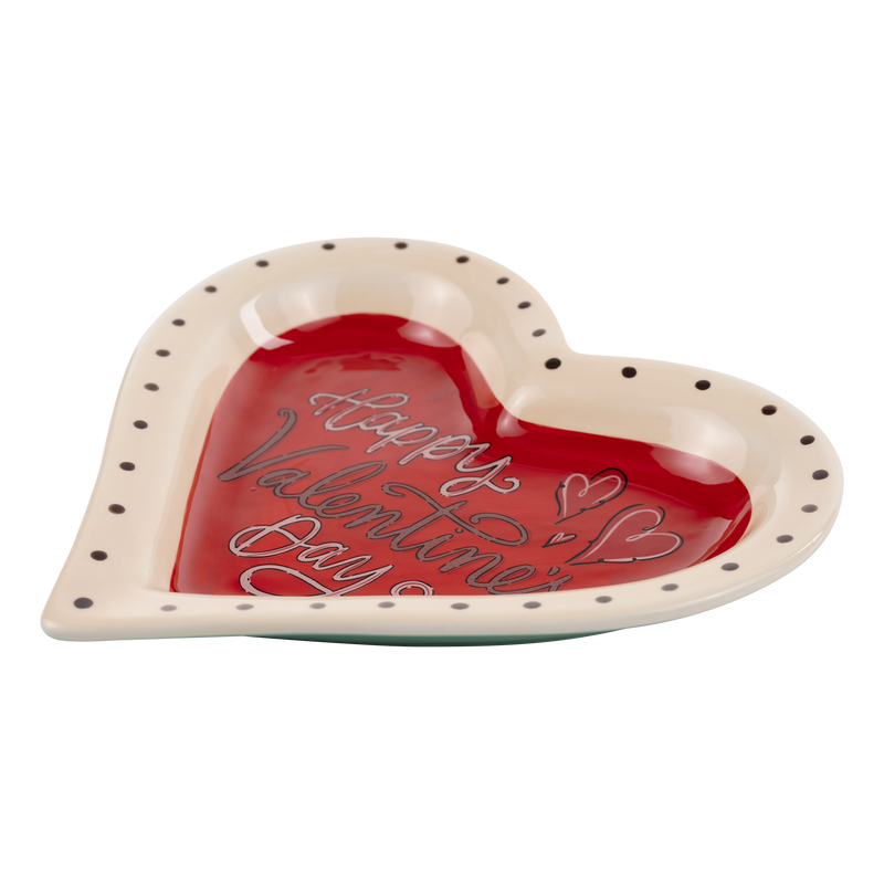 Vintage Valentine's Day Heart Trinket Tray