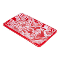 Red & White Flower Trinket Tray