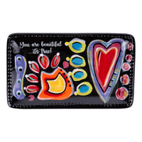 Black Multi Design Trinket Tray