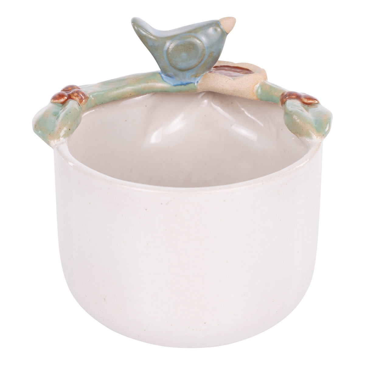 Blue Bird Flower Pot