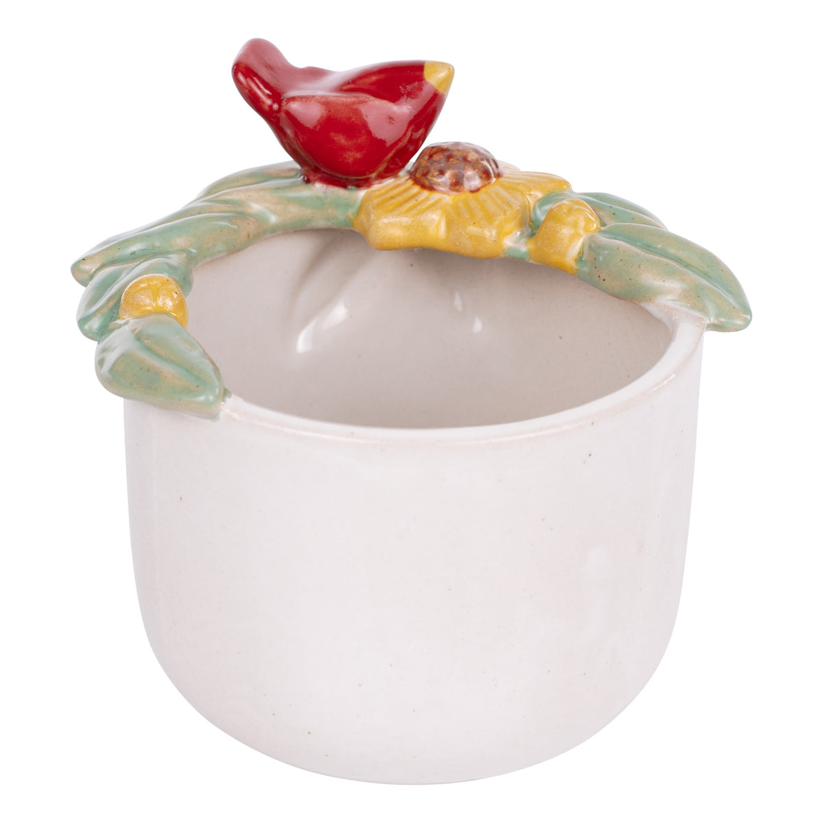 Red Bird Sunflower Flower Pot