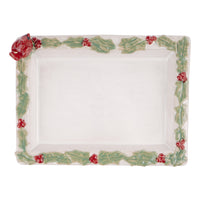 Cardinal Holly Rectangular Platter