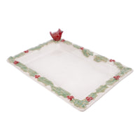 Cardinal Holly Rectangular Platter