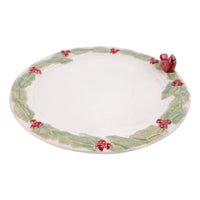 Cardinal Holly Round Platter
