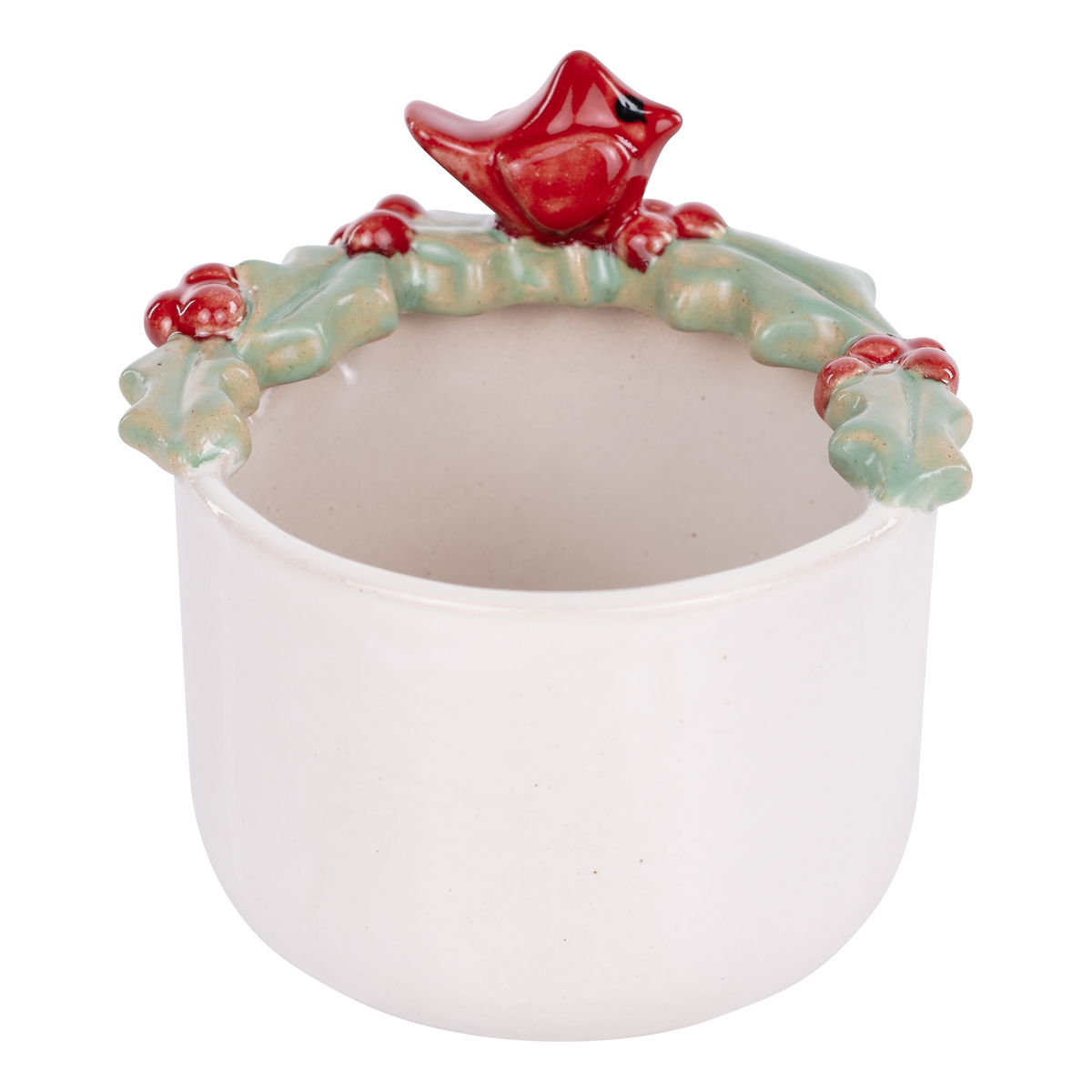 Cardinal Holly Flower Pot