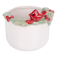 Cardinal Holly Flower Pot