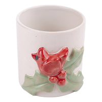Cardinal Holly Vase