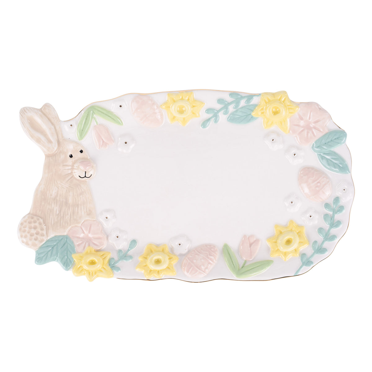Easter Bunny Flowers Tray