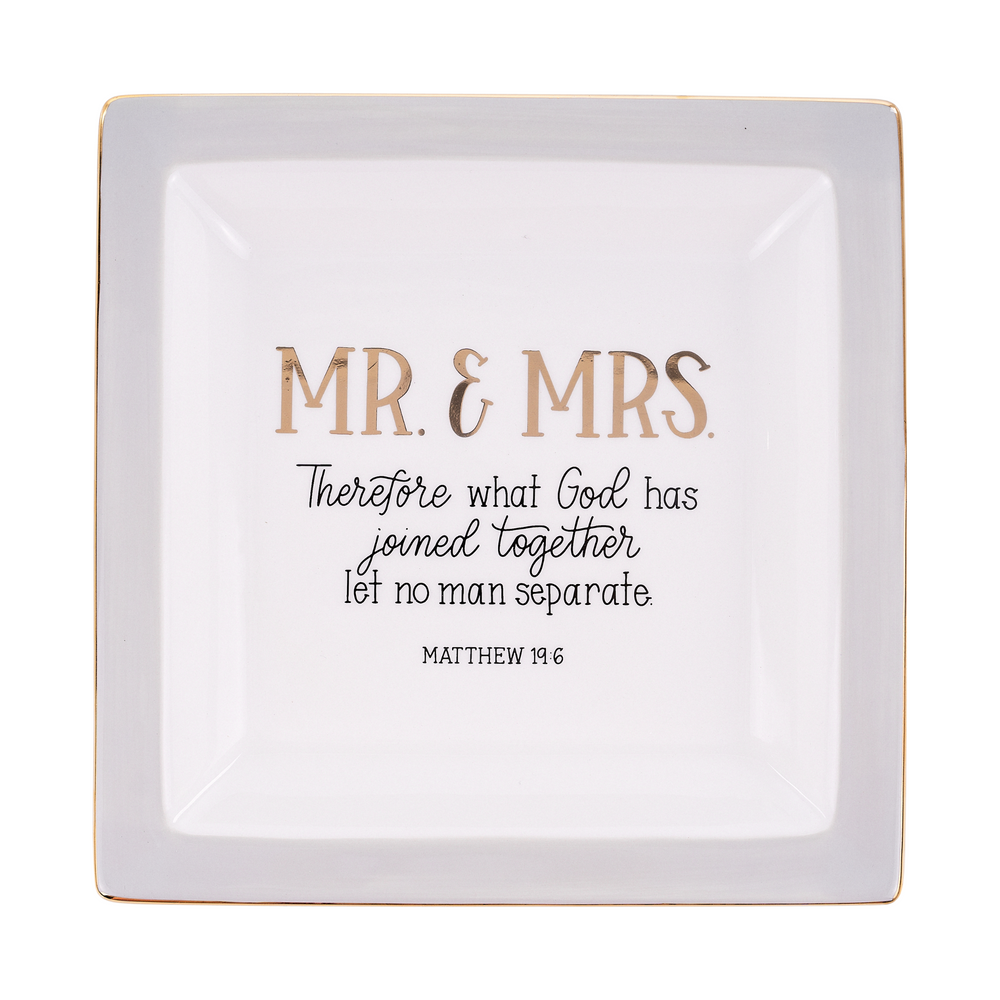 Mr. Mrs. Joined Together Trinket Tray