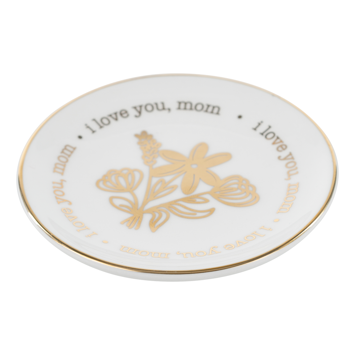 Celebrate Mom's Love with Our I Love You Mom Gold Trinket Tray Celebrate Mom's Love with Our I Love You Mom Gold Trinket Tray