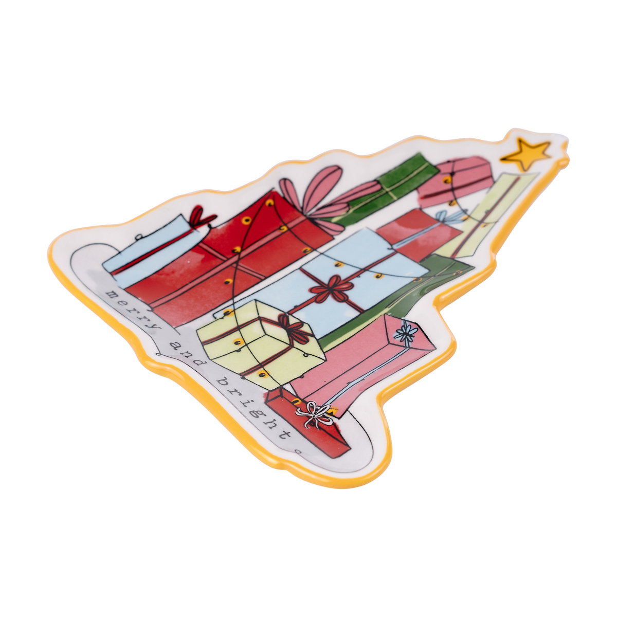 Merry and Bright Presents Trinket Tray