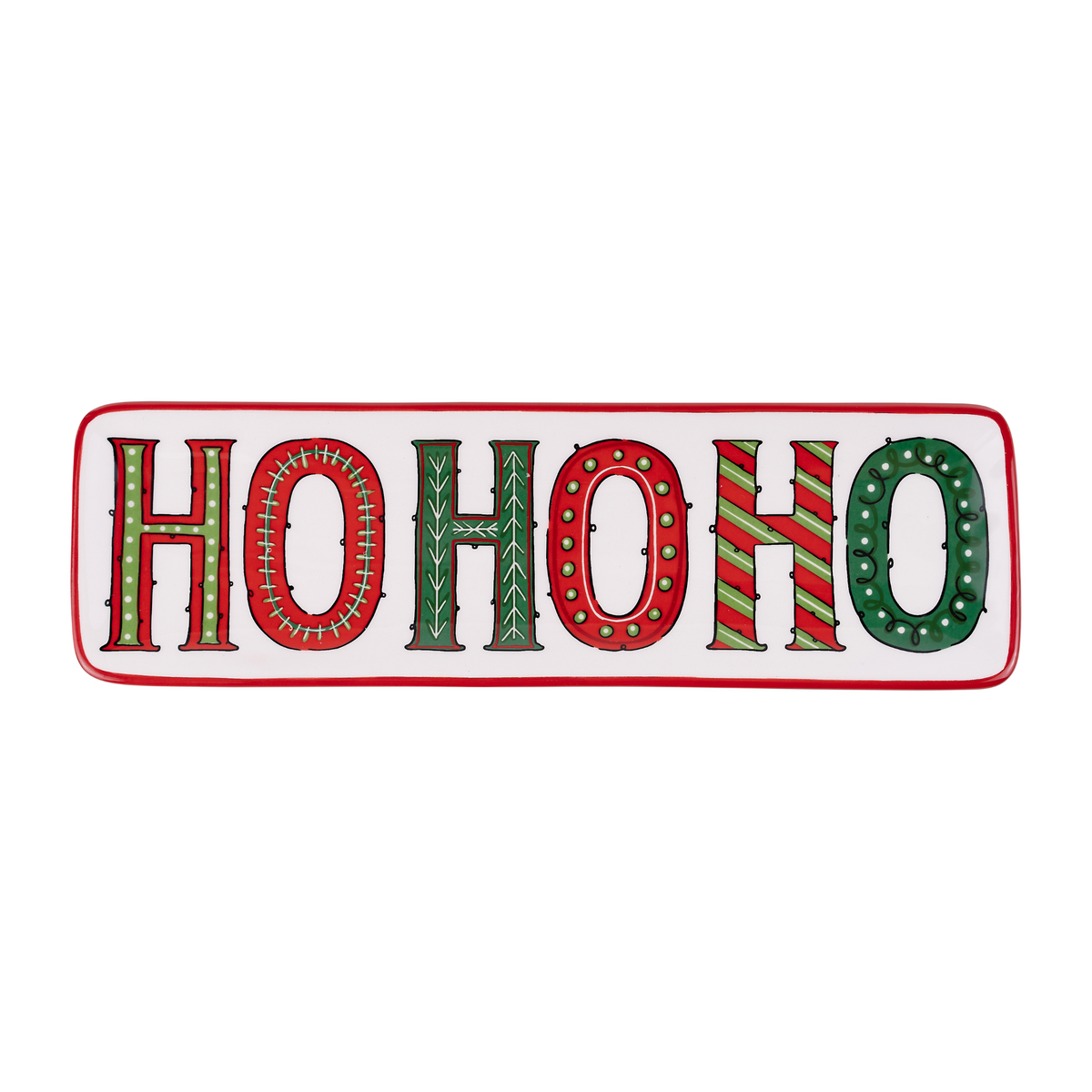Classic Christmas Ho Ho Ho Trinket Tray