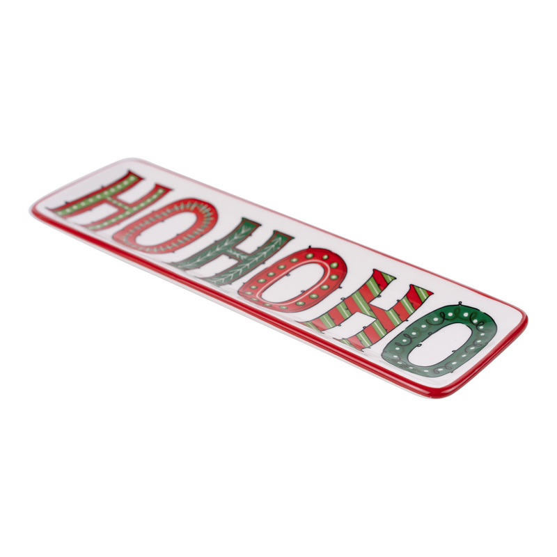 Classic Christmas Ho Ho Ho Trinket Tray