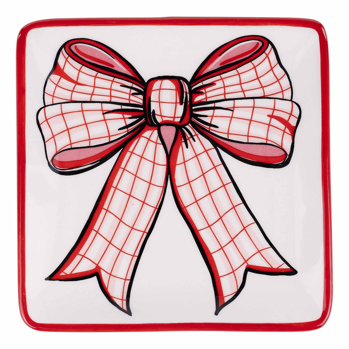 Red/Pink Bow Trinket Tray
