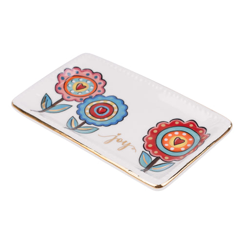 Garden Flowers Trinket Tray