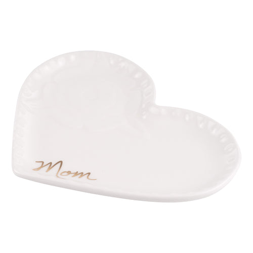 Mom Flower Heart Trinket Tray