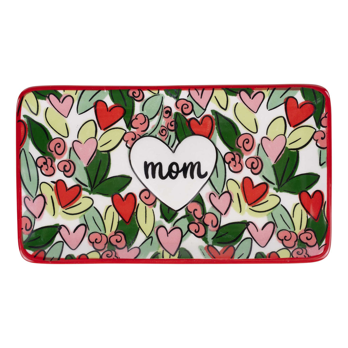 Mom Hearts & Flowers Trinket Tray