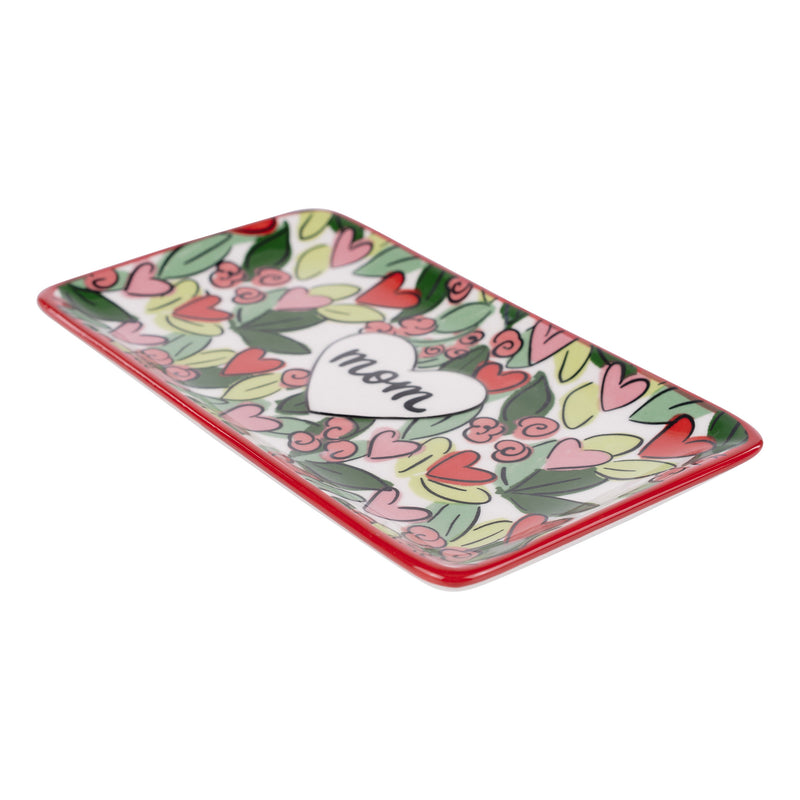 Mom Hearts & Flowers Trinket Tray