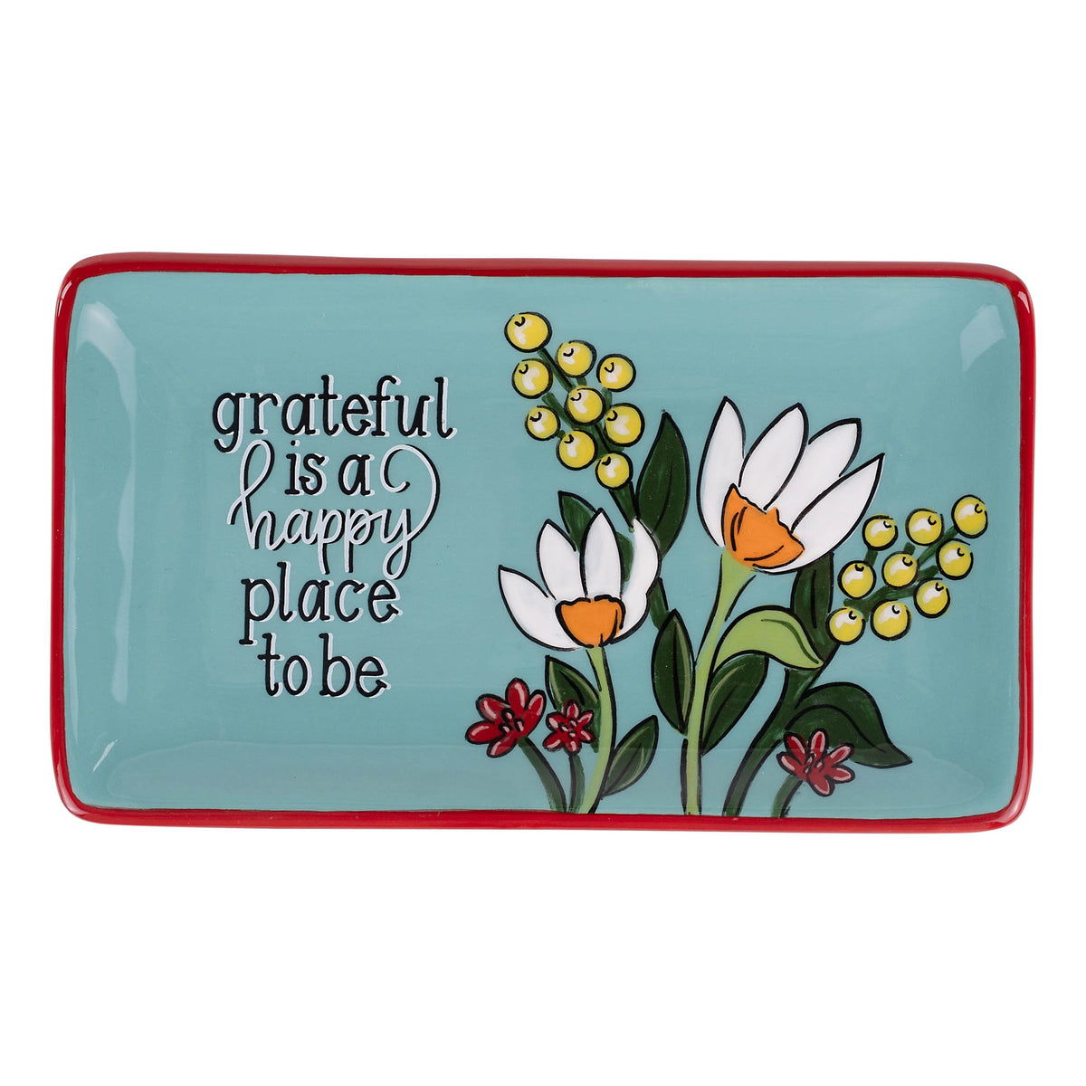 Grateful is a Happy Place to Be Trinket Tray