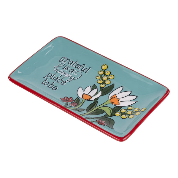 Grateful is a Happy Place to Be Trinket Tray