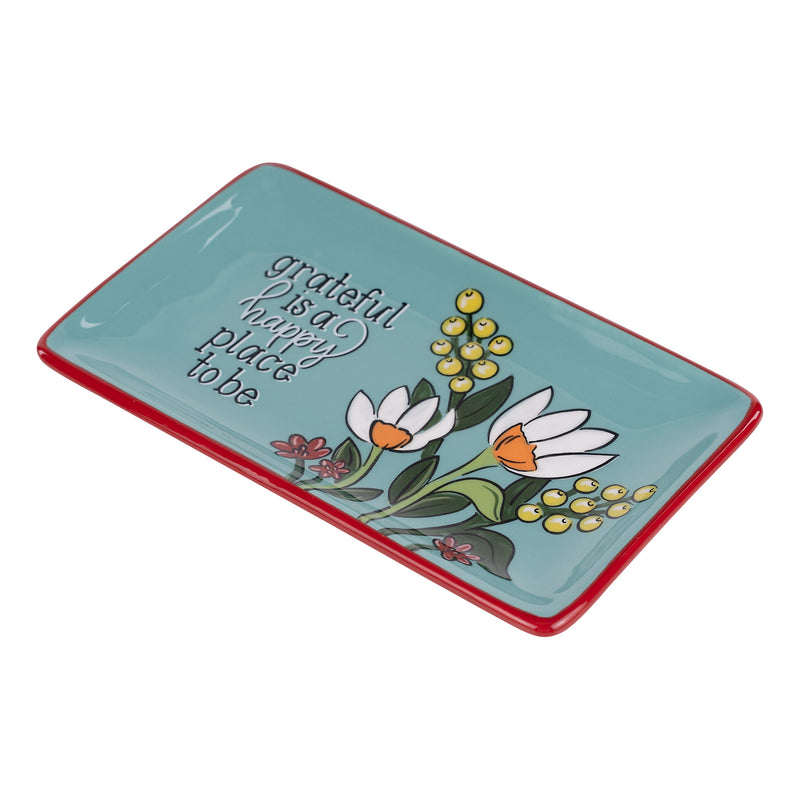 Grateful is a Happy Place to Be Trinket Tray
