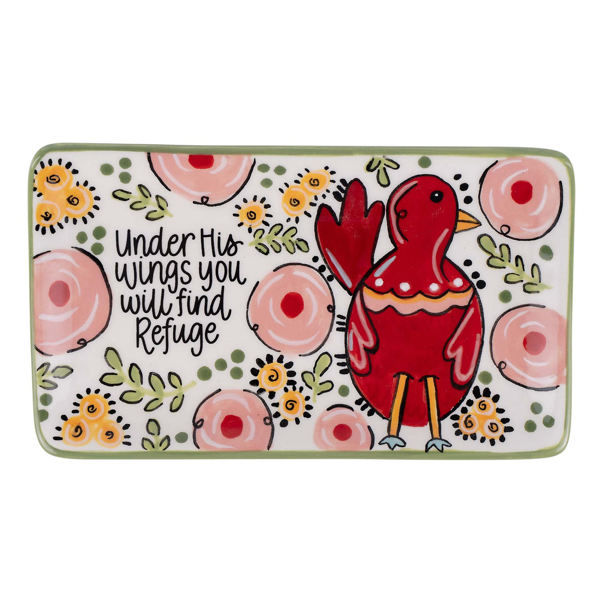 Find Refuge Red Bird Trinket Tray