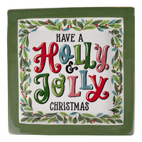 Holly Jolly Christmas Wreath Trinket Tray