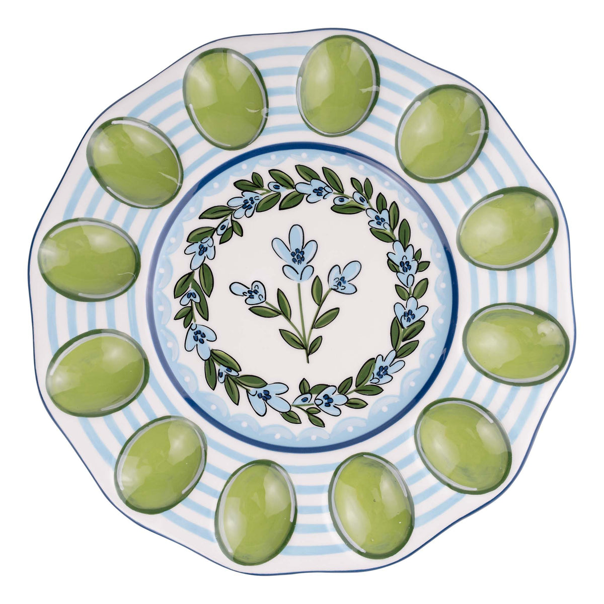 Forget Me Not Egg Plate