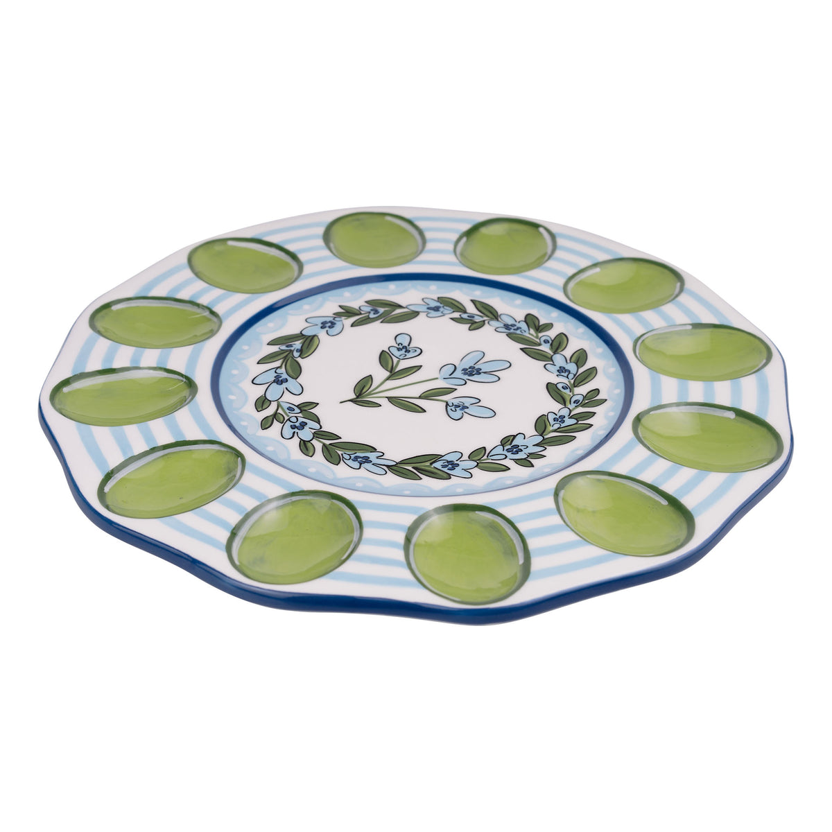 Forget Me Not Egg Plate