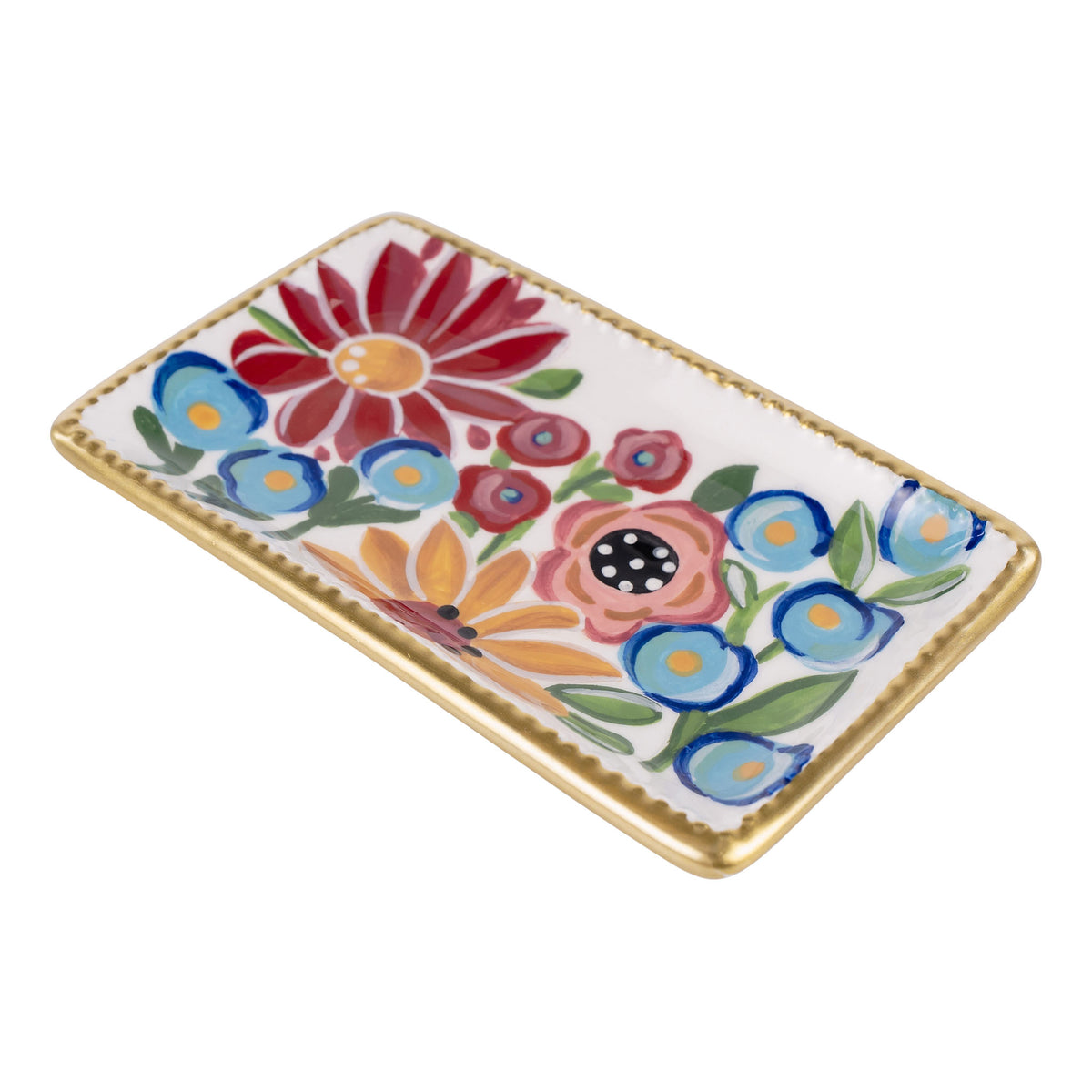 Among the Flowers Trinket Tray