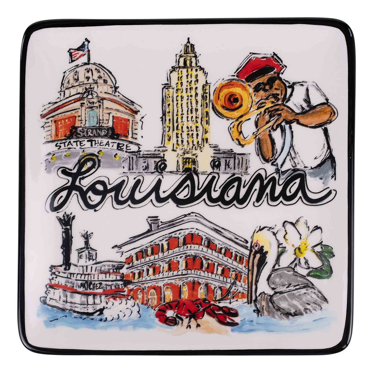 State of Louisiana Icon Trinket Tray