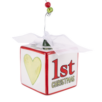 Baby's 1st Christmas Block Ornament