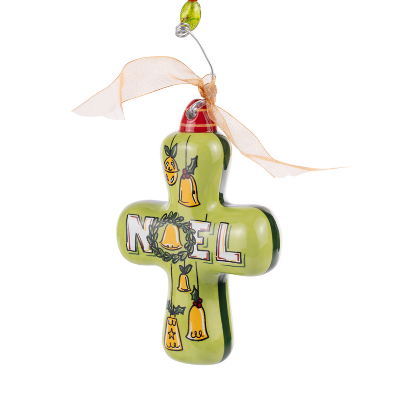 Noel Cross Puff Ornament