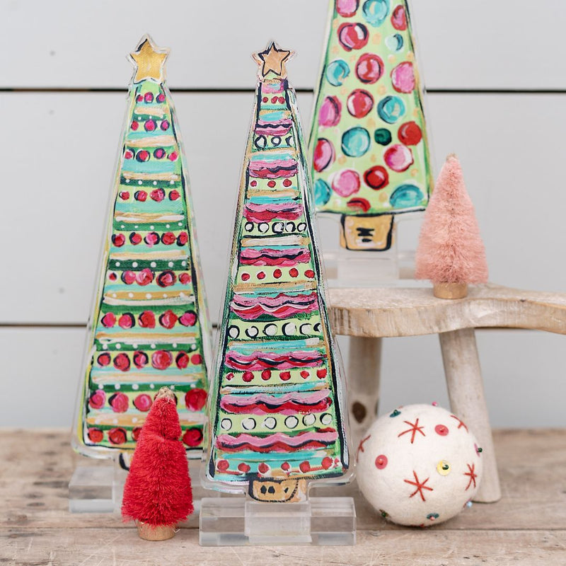 colorful christmas trees