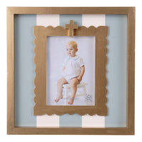 Gold Cross Striped Frame