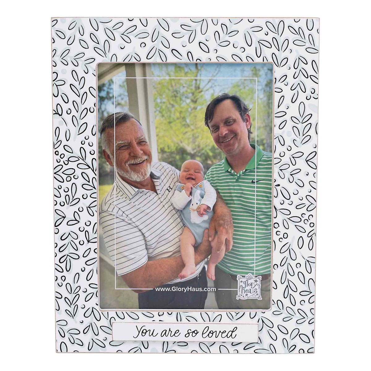 You Are Loved Blue White Frame