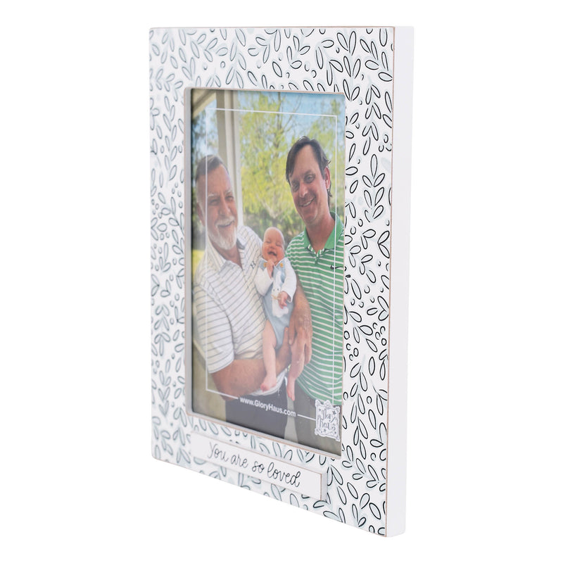 You Are Loved Blue White Frame