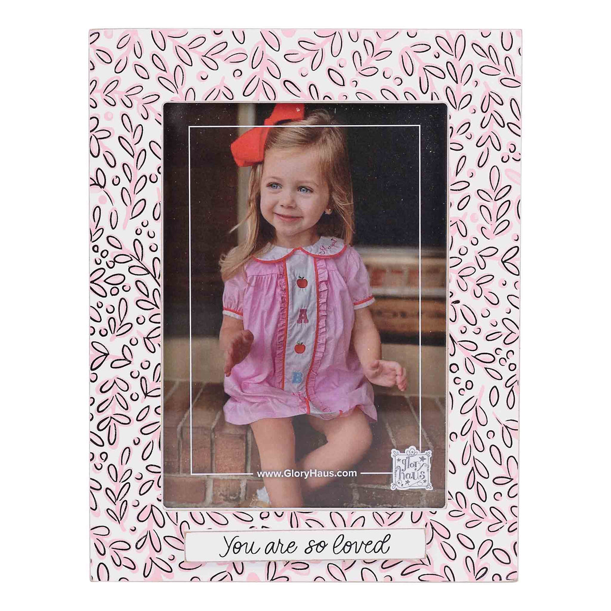 You Are Loved Pink White Frame